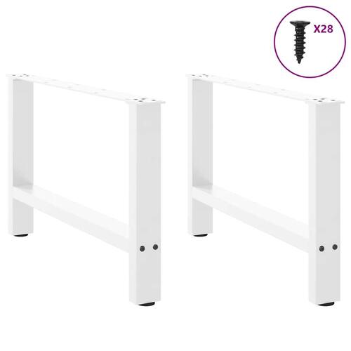 Sofabordben 2 stk. 70x(42-43) cm stål hvid
