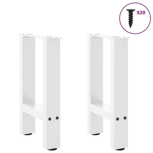 Sofabordben 2 stk. 38x(42-43) cm stål hvid