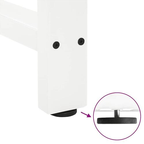 Sofabordben 2 stk. 38x(42-43) cm stål hvid