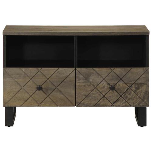 Tv-bord 70x33x46 cm massivt mangotræ sort