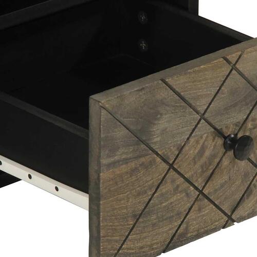Tv-bord 70x33x46 cm massivt mangotræ sort