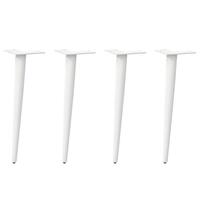 Sofabordben konisk form 4 stk. 30-31 cm stål hvid