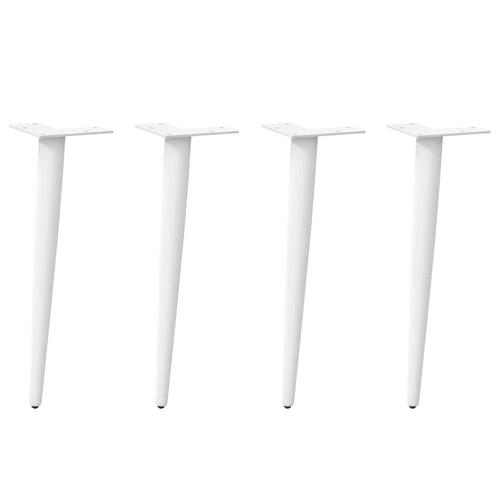 Sofabordben konisk form 4 stk. 30-31 cm stål hvid