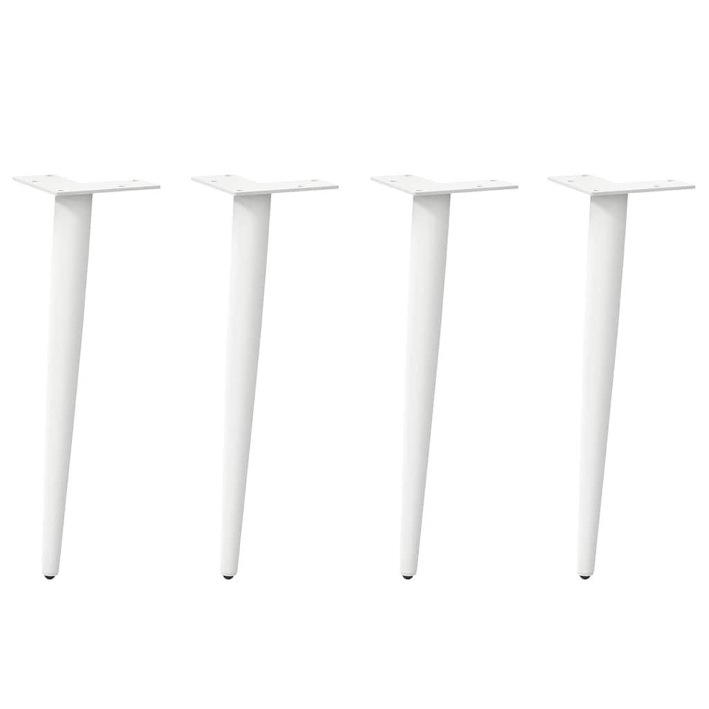 Sofabordben konisk form 4 stk. 30-31 cm stål hvid