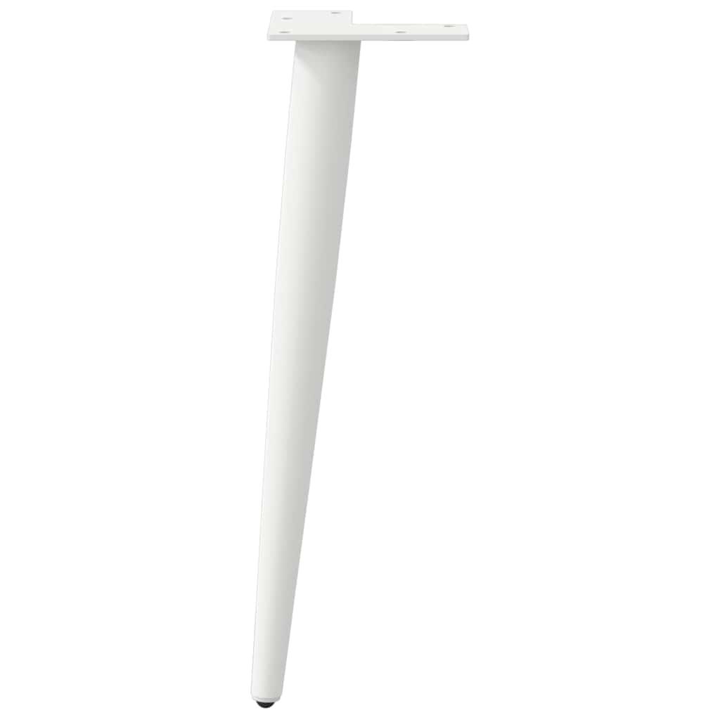 Sofabordben konisk form 4 stk. 30-31 cm stål hvid