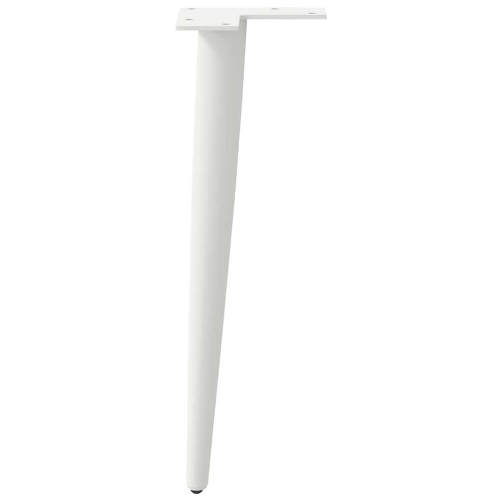 Sofabordben konisk form 4 stk. 30-31 cm stål hvid