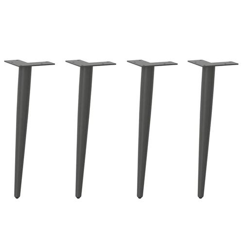 Sofabordben konisk form 4 stk 42-43 cm stål antracitgrå