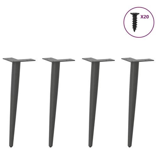 Sofabordben konisk form 4 stk 42-43 cm stål antracitgrå