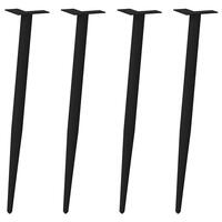 Sofabordben konisk form 4 stk. 72-73 cm stål sort