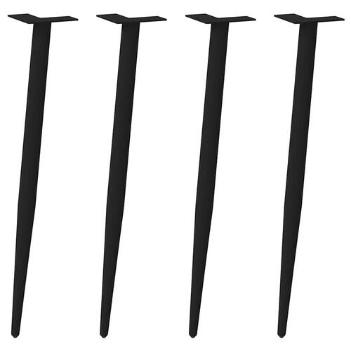 Sofabordben konisk form 4 stk. 72-73 cm stål sort