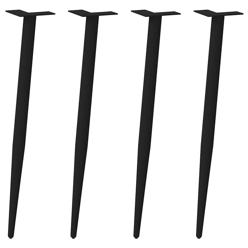 Sofabordben konisk form 4 stk. 72-73 cm stål sort