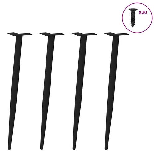 Sofabordben konisk form 4 stk. 72-73 cm stål sort
