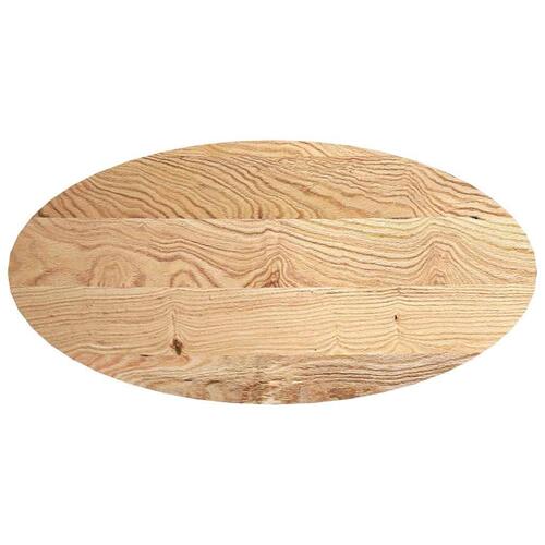 Bordplade 120x60x2 cm massivt egetræ oval