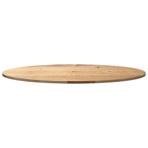 Bordplade 120x60x2 cm massivt egetræ oval