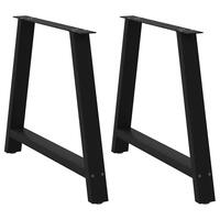 Sofabordben A-formet 2 stk 90x(72-73) cm stål sort