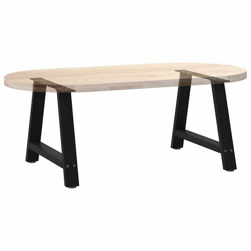 Sofabordben A-formet 2 stk 60x(42-43) cm stål sort