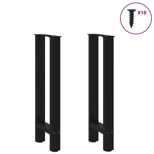 Sofabordben 2 stk. 28x(72-73) cm stål sort