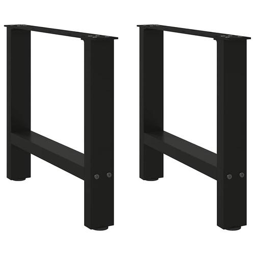 Sofabordben 2 stk. 60x(42-43) cm stål sort