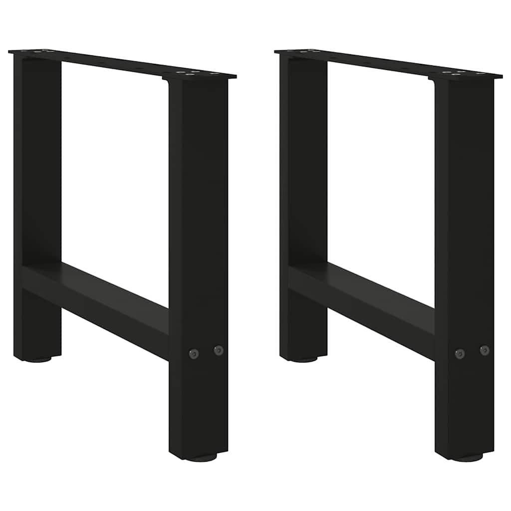 Sofabordben 2 stk. 60x(42-43) cm stål sort