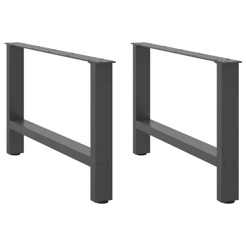 Sofabordben 2 stk. 70x(42-43) cm stål antracitgrå