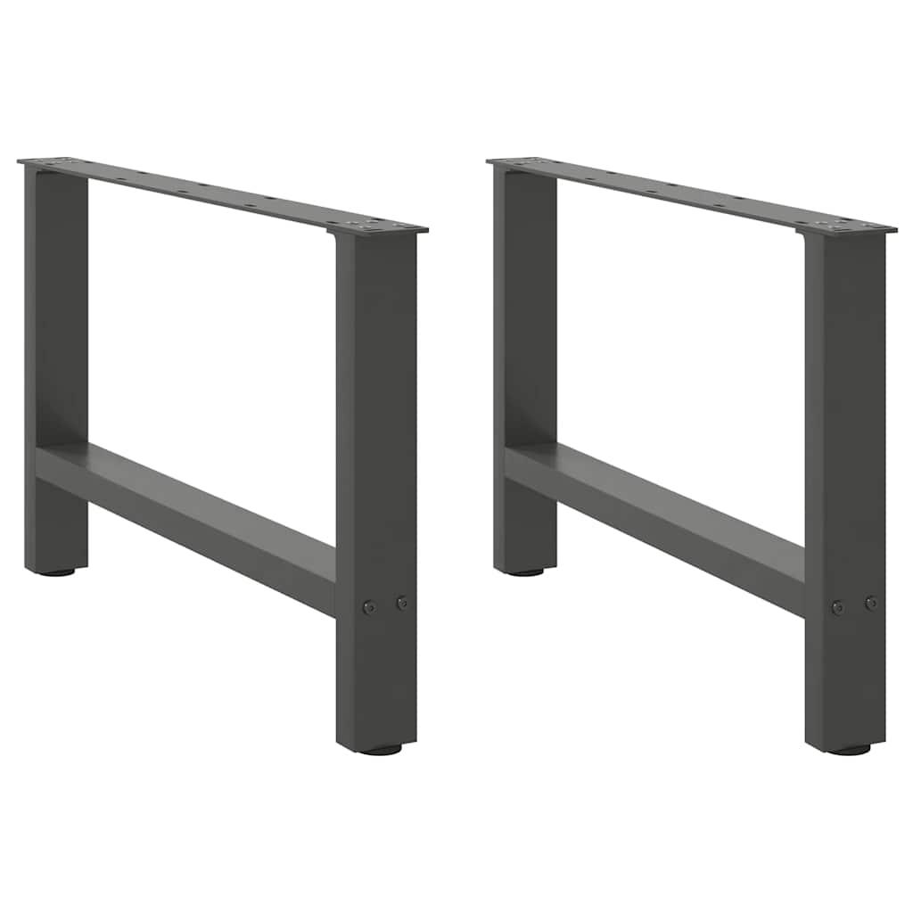 Sofabordben 2 stk. 70x(42-43) cm stål antracitgrå