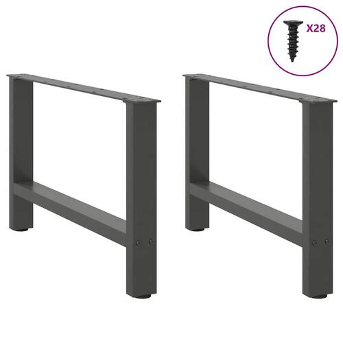 Sofabordben 2 stk. 70x(42-43) cm stål antracitgrå