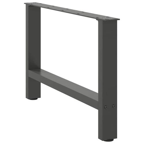 Sofabordben 2 stk. 70x(42-43) cm stål antracitgrå