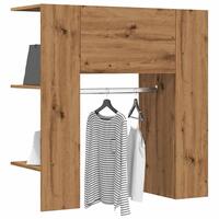 Entrémøbel 97,5x37x99 cm konstrueret træ artisan egetræsfarve