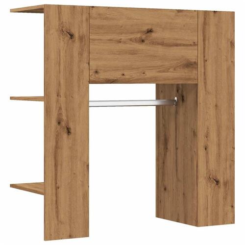 Entrémøbel 97,5x37x99 cm konstrueret træ artisan egetræsfarve