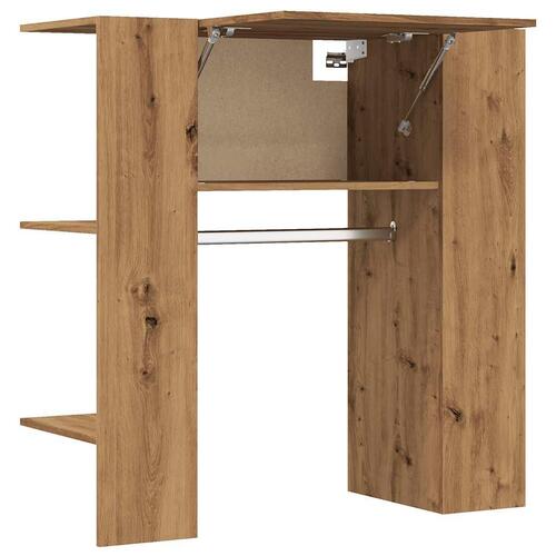 Entrémøbel 97,5x37x99 cm konstrueret træ artisan egetræsfarve