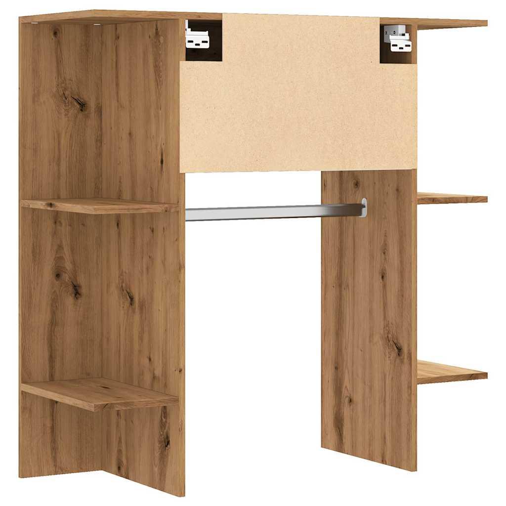 Entrémøbel 97,5x37x99 cm konstrueret træ artisan egetræsfarve