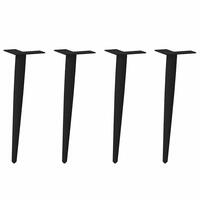 Sofabordben konisk form 4 stk. 42-43 cm stål sort
