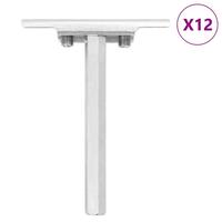 Flydende hyldeknægte 12 stk. usynlige Ø12x100 mm kulstofstål