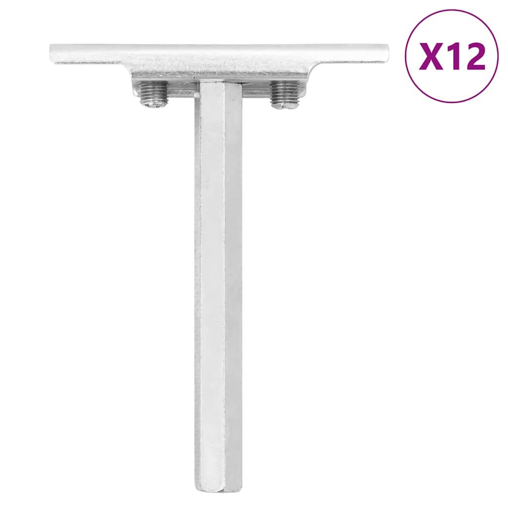 Flydende hyldeknægte 12 stk. usynlige Ø12x100 mm kulstofstål