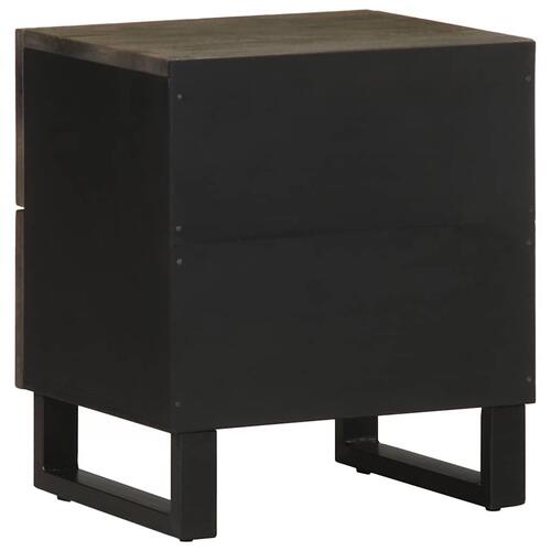 Sengeborde 2 stk. 40x33x46 cm massivt mangotræ sort
