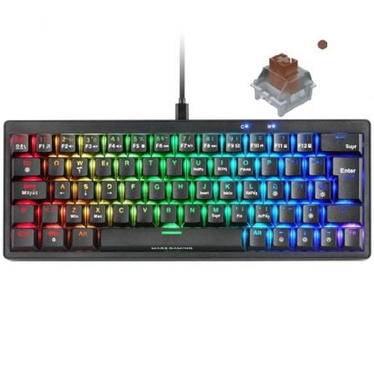 Gaming-tastatur og -mus Mars Gaming MKMINIPROBRES