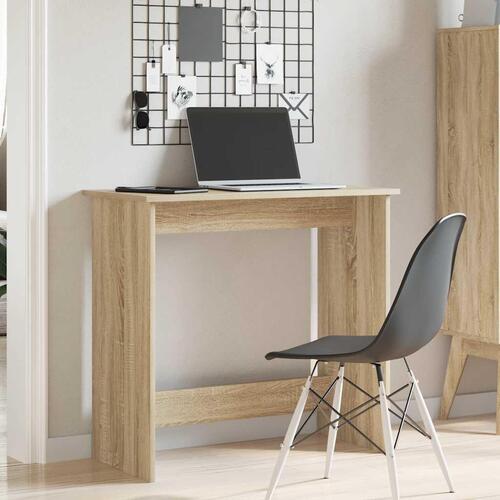 Skrivebord 80x40x75 cm konstrueret træ sonoma-eg
