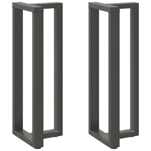 Barbordsben T-formet 2 stk 50x35x(110-111) cm stål antracitgrå