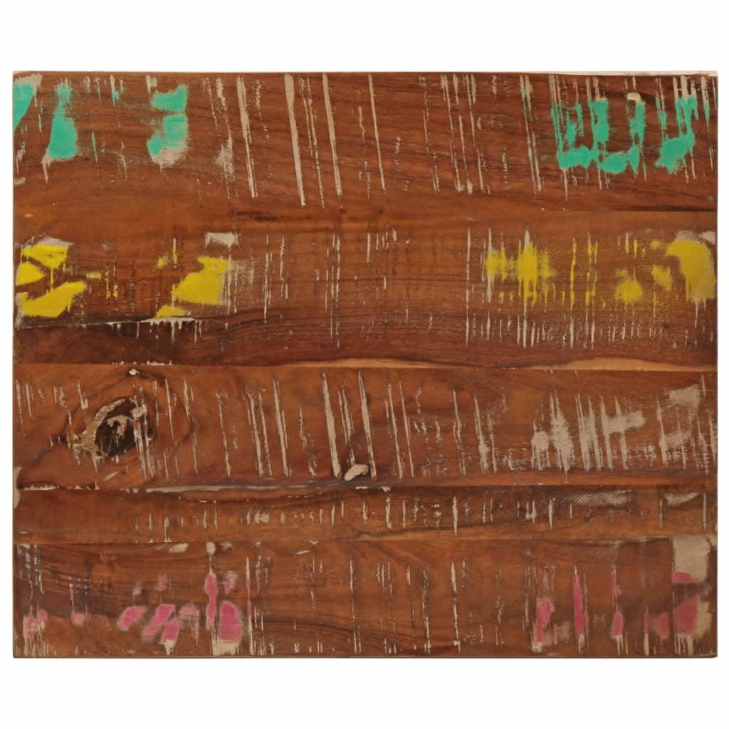 Bordplade 60x50x2,5 cm rektangulær massivt genbrugstræ