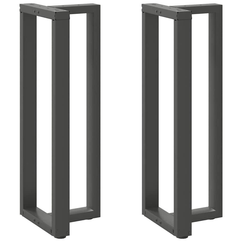 Barbordsben T-formet 2 stk 40x35x(110-111) cm stål antracitgrå