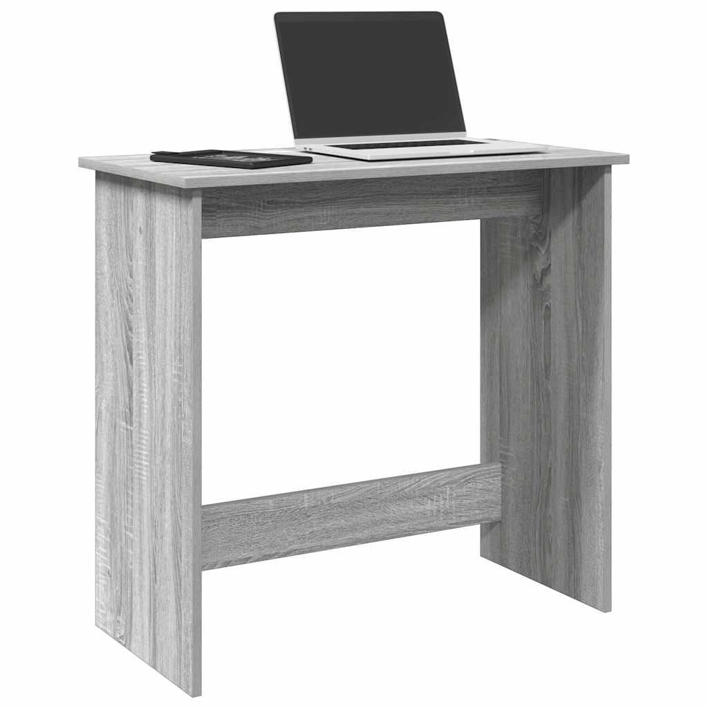 Skrivebord 80x40x75 cm konstrueret træ grå sonoma-eg