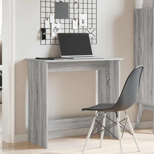 Skrivebord 80x40x75 cm konstrueret træ grå sonoma-eg
