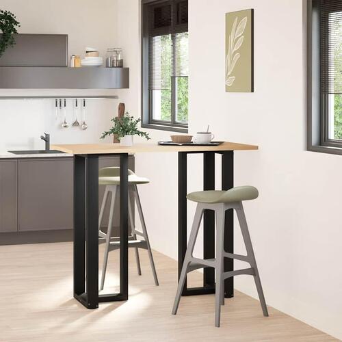 Barbordsben T-formet 2 stk 50x35x(110-111) cm stål sort