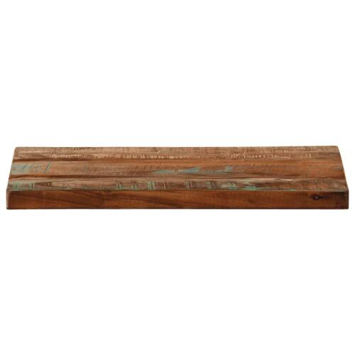 Bordplade 50x30x2,5 cm rektangulær massivt genbrugstræ