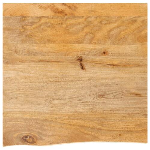 Bordplade 60x60x2,5 cm naturlig kant massivt mangotræ