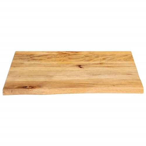 Bordplade 60x60x2,5 cm naturlig kant massivt mangotræ