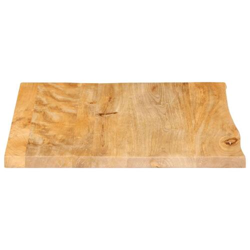 Bordplade 60x60x2,5 cm naturlig kant massivt mangotræ
