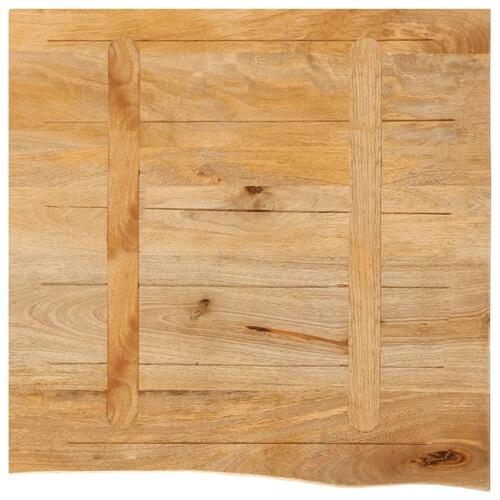 Bordplade 60x60x2,5 cm naturlig kant massivt mangotræ