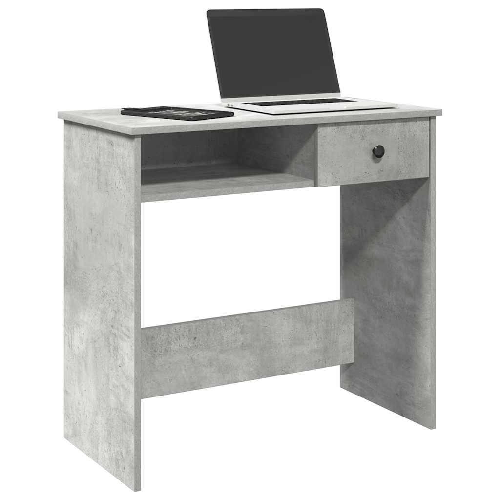 Skrivebord 80x40x75 cm konstrueret træ betongrå