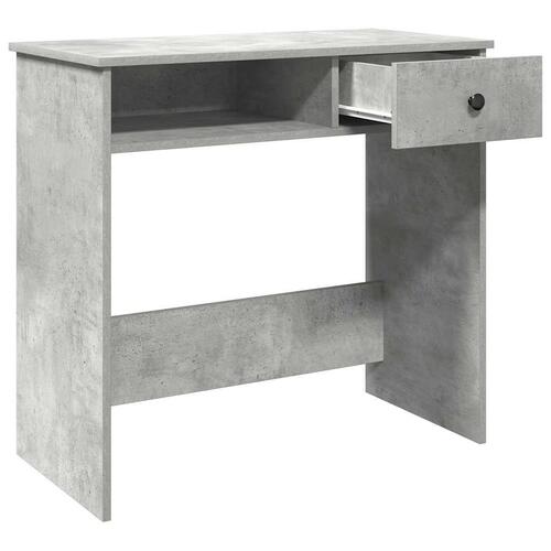 Skrivebord 80x40x75 cm konstrueret træ betongrå